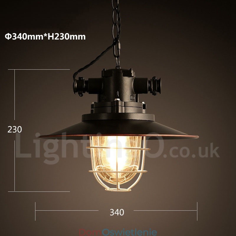 Retro Vintage Metal 1 Światło Wiszące Lampy
