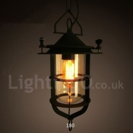 Retro Vintage Metal 1 Światło Wiszące Lampy