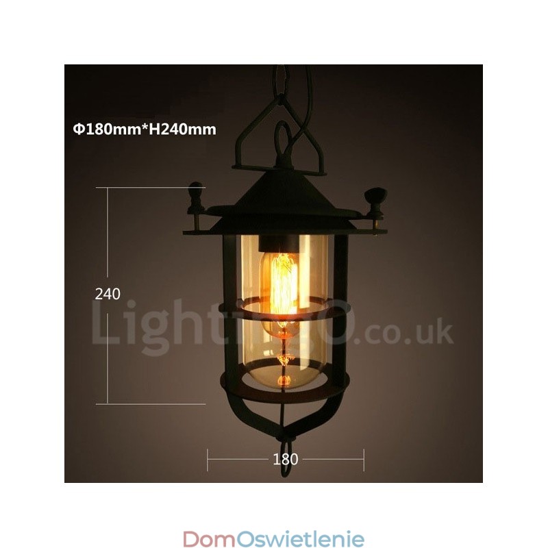 Retro Vintage Metal 1 Światło Wiszące Lampy