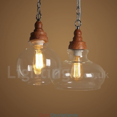 Lampa wisząca retro vintage z kloszem szklanym Lampa wisząca retro vintage z kloszem szklanym