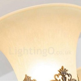 6-punktowy, rustykalny, zintegrowany metalowy żyrandol