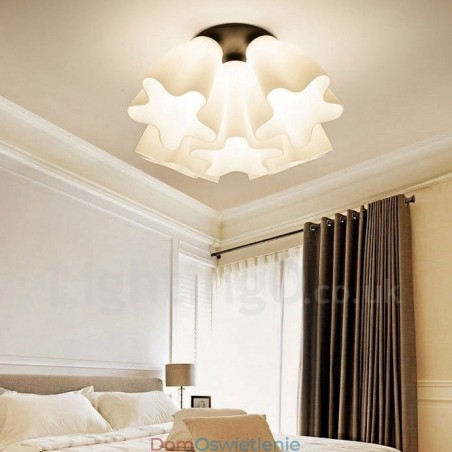 5-punktowy, rustykalny, zintegrowany żyrandol Lodge