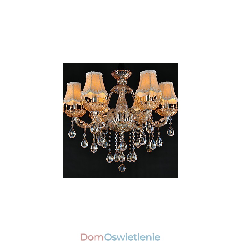 Żyrandol Kryształowy Tradycyjny Klasyczny Szklany 6 Świateł