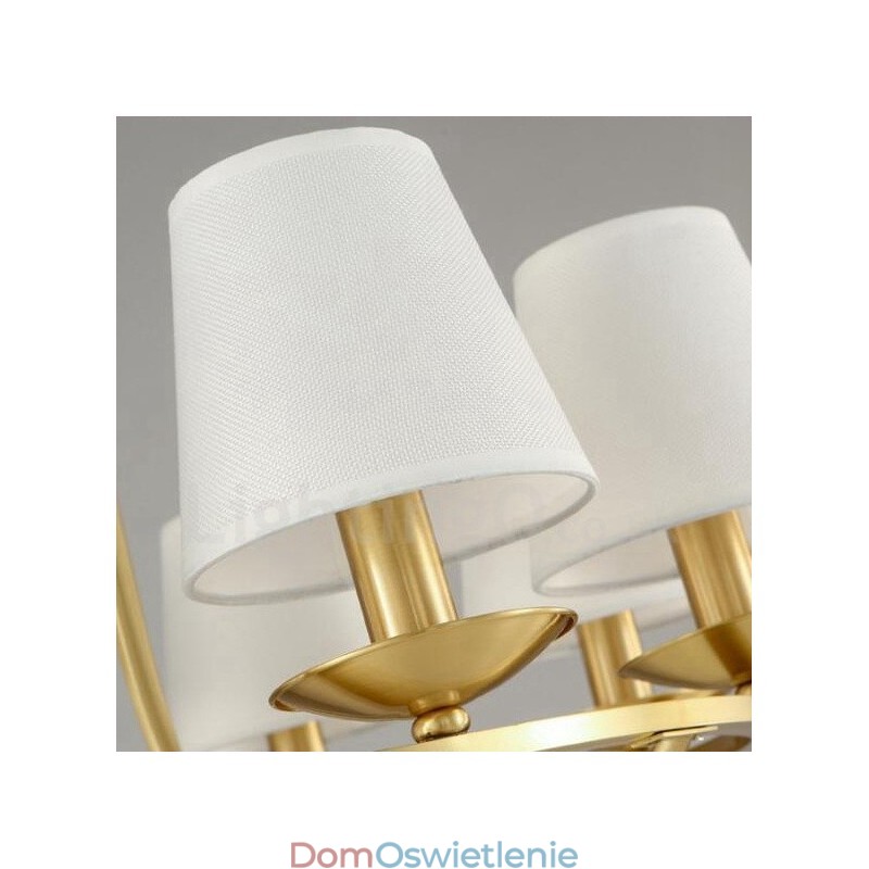 Mosiężny 8-punktowy rustykalny zintegrowany metalowy żyrandol miedziany