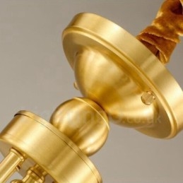 Mosiężny 8-punktowy rustykalny zintegrowany metalowy żyrandol miedziany