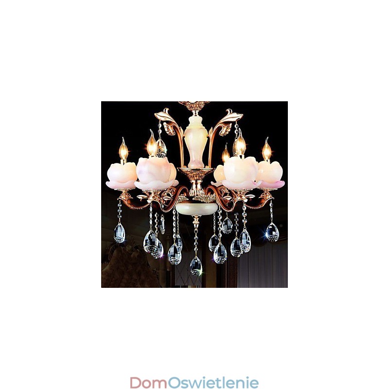 Europejski styl luksusowy wisiorek z kryształu jadeitu ze stopu cynku