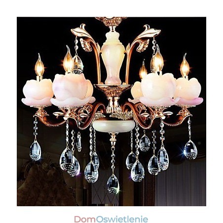 Europejski styl luksusowy wisiorek z kryształu jadeitu ze stopu cynku