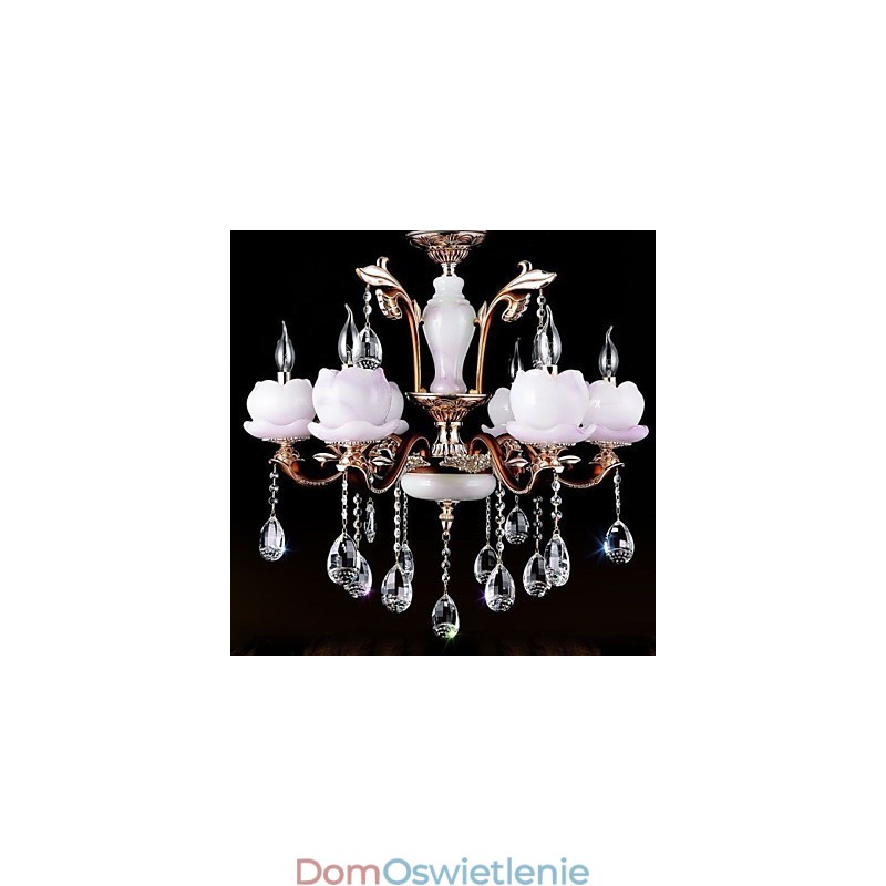 Europejski styl luksusowy wisiorek z kryształu jadeitu ze stopu cynku