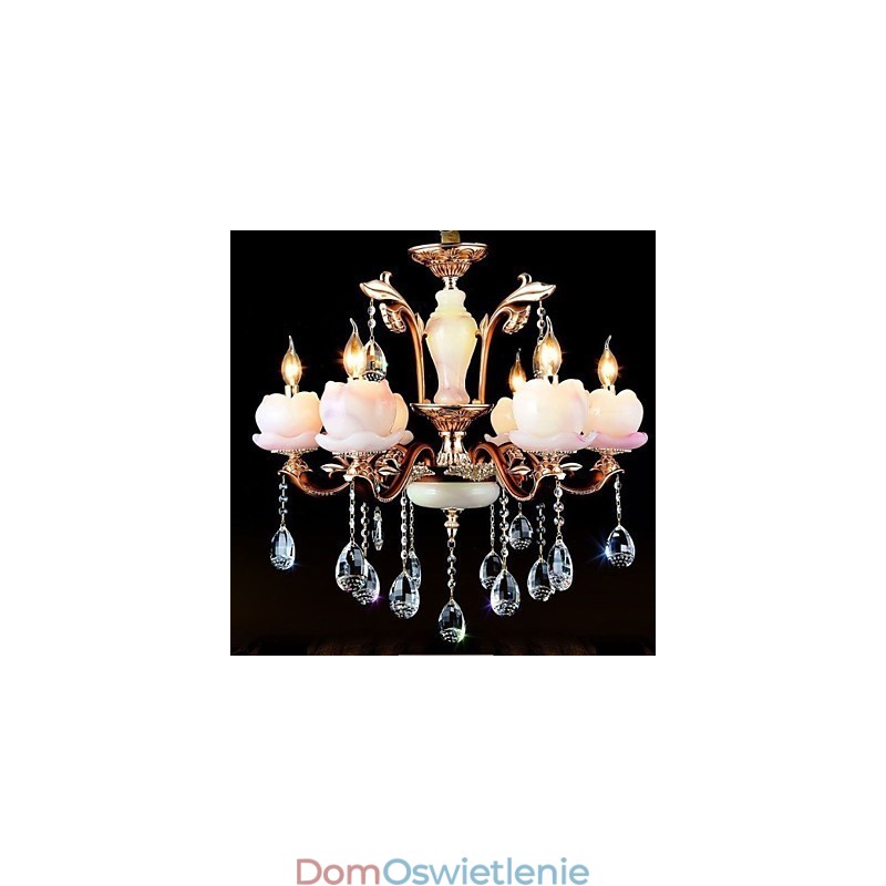 Europejski styl luksusowy wisiorek z kryształu jadeitu ze stopu cynku