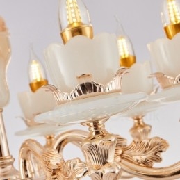 6-punktowy tradycyjny klasyczny zintegrowany metalowy żyrandol