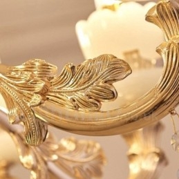 6-punktowy tradycyjny klasyczny zintegrowany metalowy żyrandol