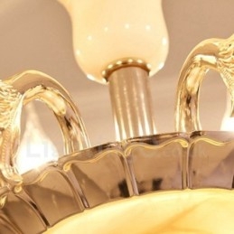 6-punktowy tradycyjny klasyczny zintegrowany metalowy żyrandol