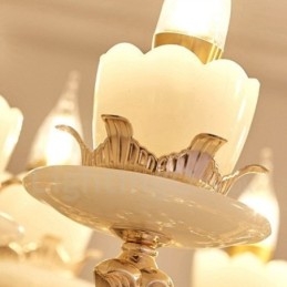 6-punktowy tradycyjny klasyczny zintegrowany metalowy żyrandol