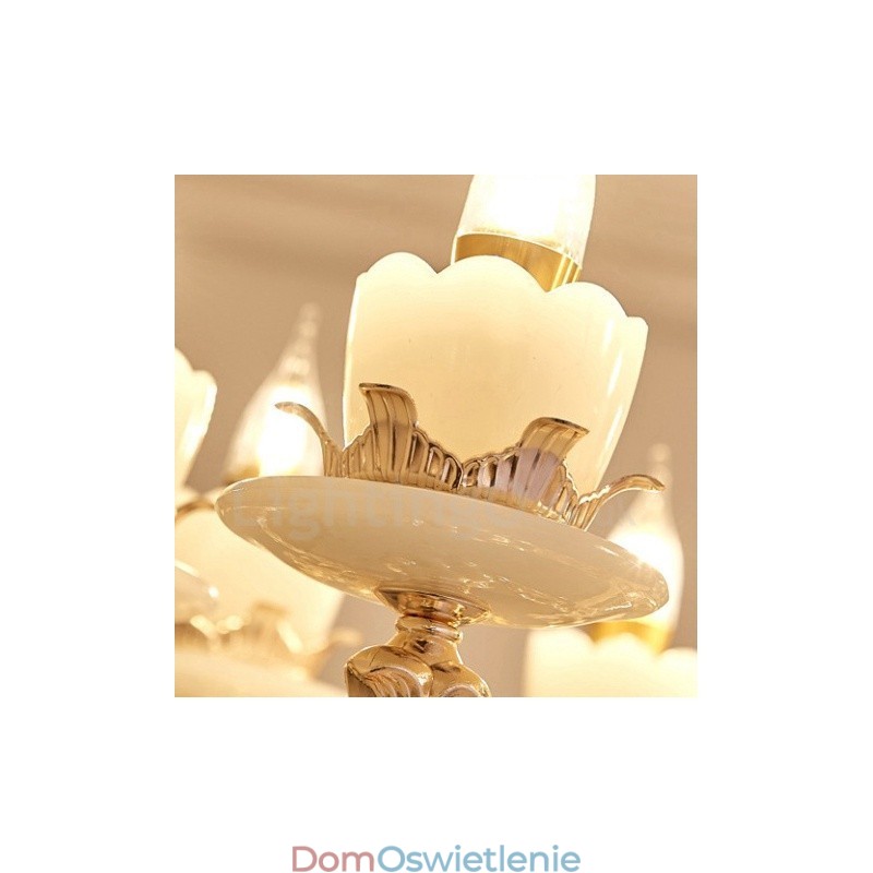 6-punktowy tradycyjny klasyczny zintegrowany metalowy żyrandol