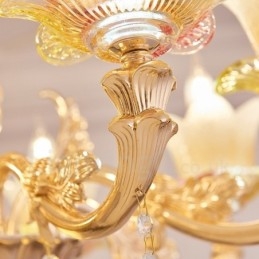 8-punktowy tradycyjny klasyczny zintegrowany metalowy żyrandol