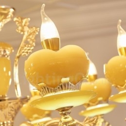 15-punktowy tradycyjny klasyczny zintegrowany metalowy żyrandol