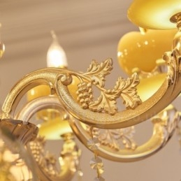 15-punktowy tradycyjny klasyczny zintegrowany metalowy żyrandol