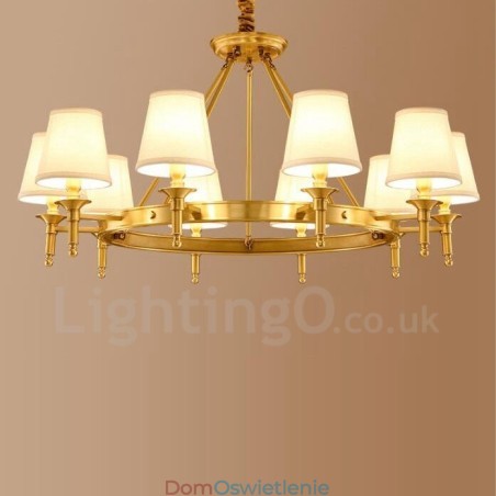 10-punktowy, rustykalny, zintegrowany metalowy żyrandol