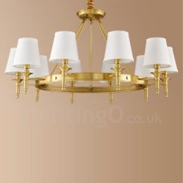 10-punktowy, rustykalny, zintegrowany metalowy żyrandol