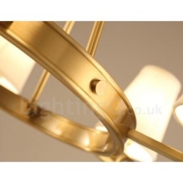 10-punktowy, rustykalny, zintegrowany metalowy żyrandol