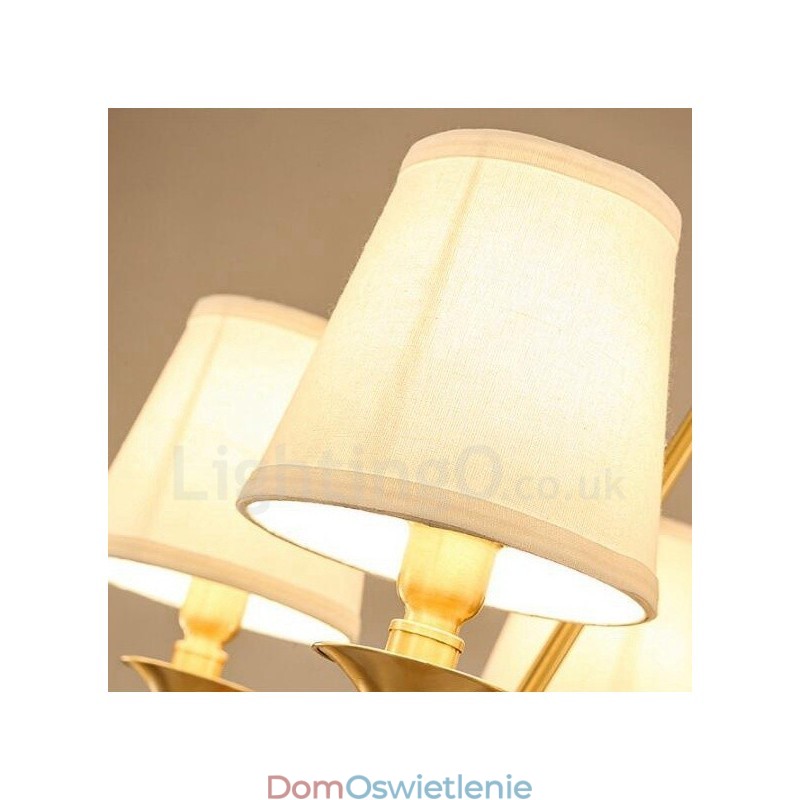 10-punktowy, rustykalny, zintegrowany metalowy żyrandol