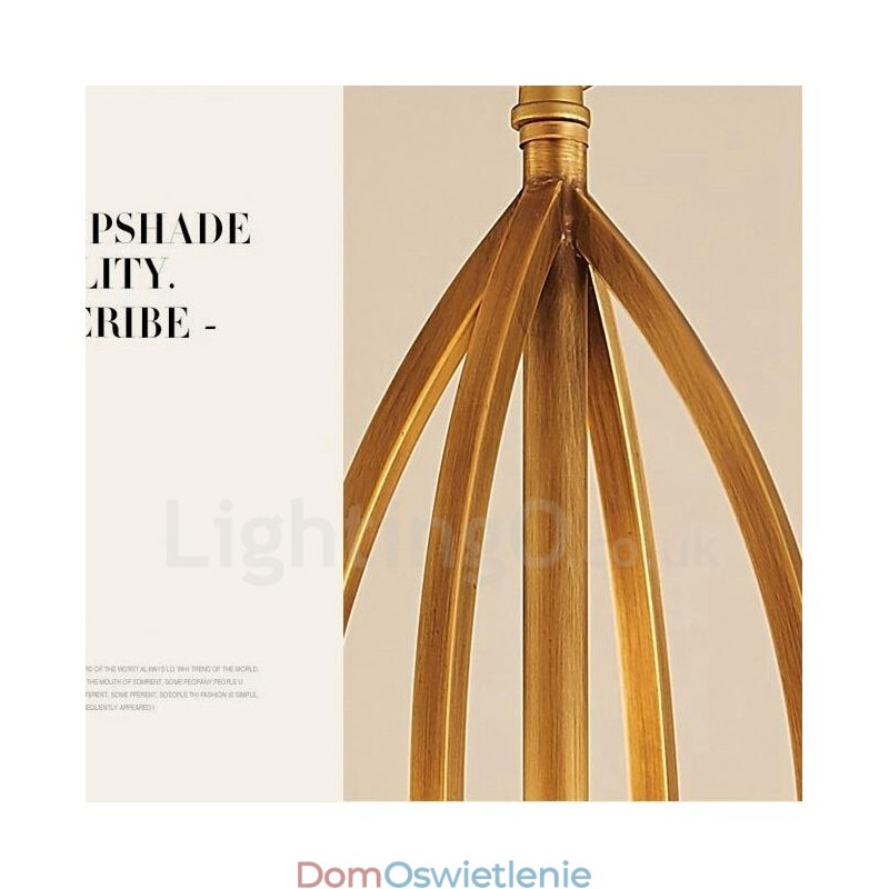 6-punktowy, rustykalny, zintegrowany metalowy żyrandol