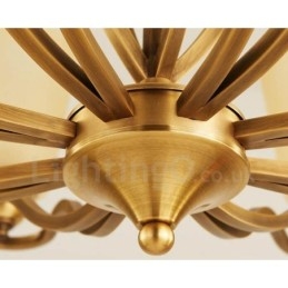 6-punktowy, rustykalny, zintegrowany metalowy żyrandol