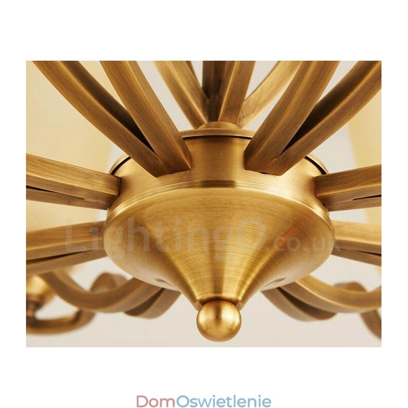 6-punktowy, rustykalny, zintegrowany metalowy żyrandol