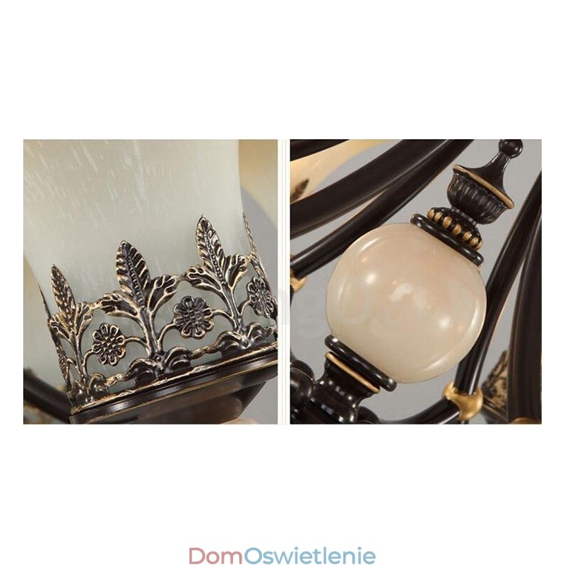 8-punktowy tradycyjny klasyczny zintegrowany metalowy żyrandol