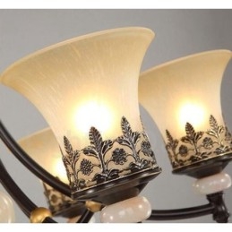 8-punktowy tradycyjny klasyczny zintegrowany metalowy żyrandol