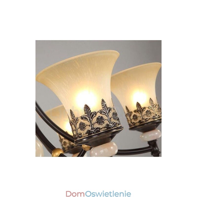 8-punktowy tradycyjny klasyczny zintegrowany metalowy żyrandol