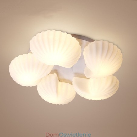 Conch 5 Light Traditional Classic Zintegrowany żyrandol z kloszem szklanym Conch 5 Light Traditional Classic Zintegrowany żyrandol z kloszem szklanym