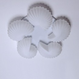 Conch 5 Light Traditional Classic Zintegrowany żyrandol z kloszem szklanym