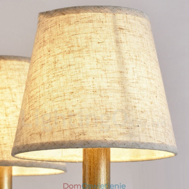 6-punktowy, rustykalny, zintegrowany metalowy żyrandol