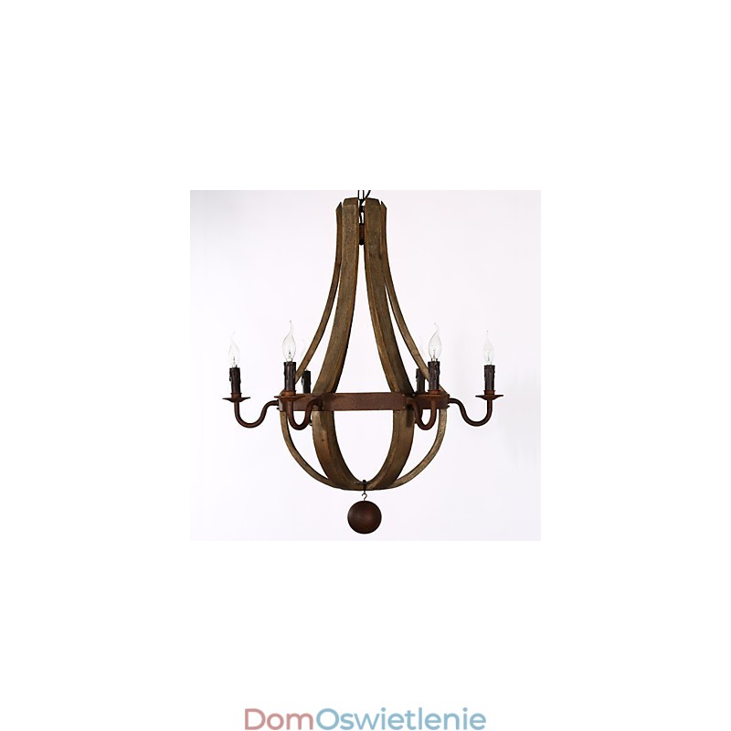 Vintage Amercian Rustic Drewniana Wisząca Lampa Winerel Żyrandol Salon i Lampa