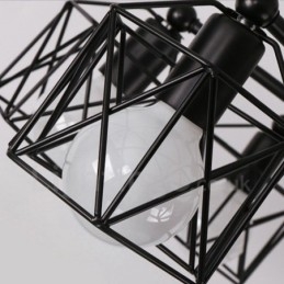 3-punktowy, rustykalny, zintegrowany żyrandol Lodge