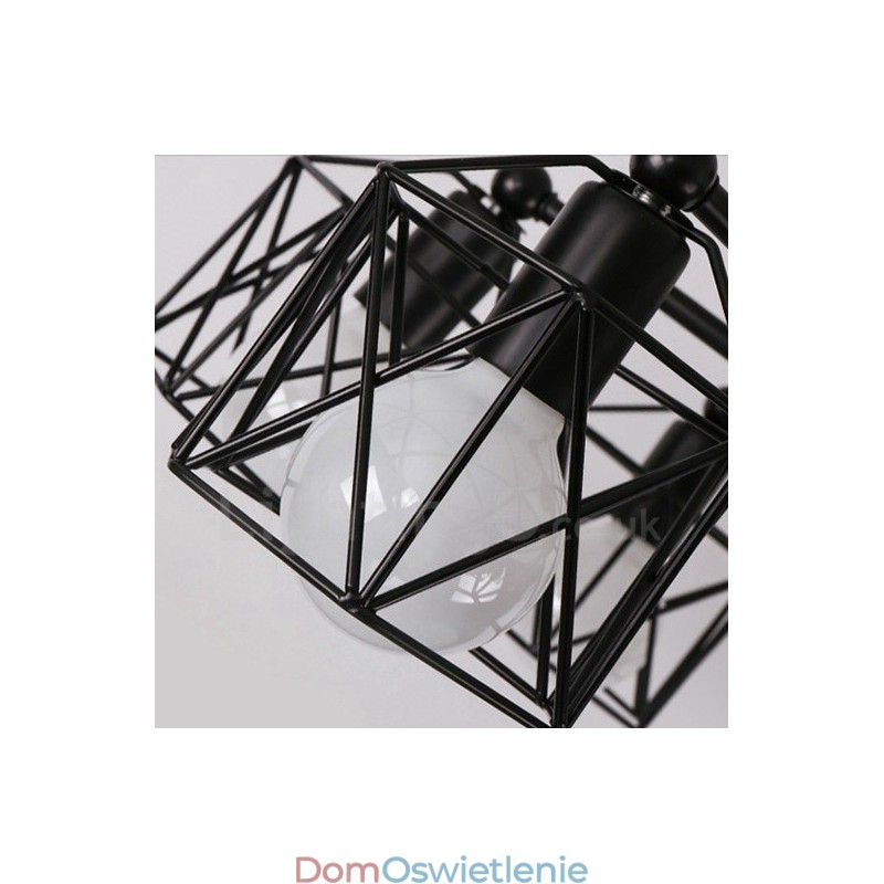 3-punktowy, rustykalny, zintegrowany żyrandol Lodge