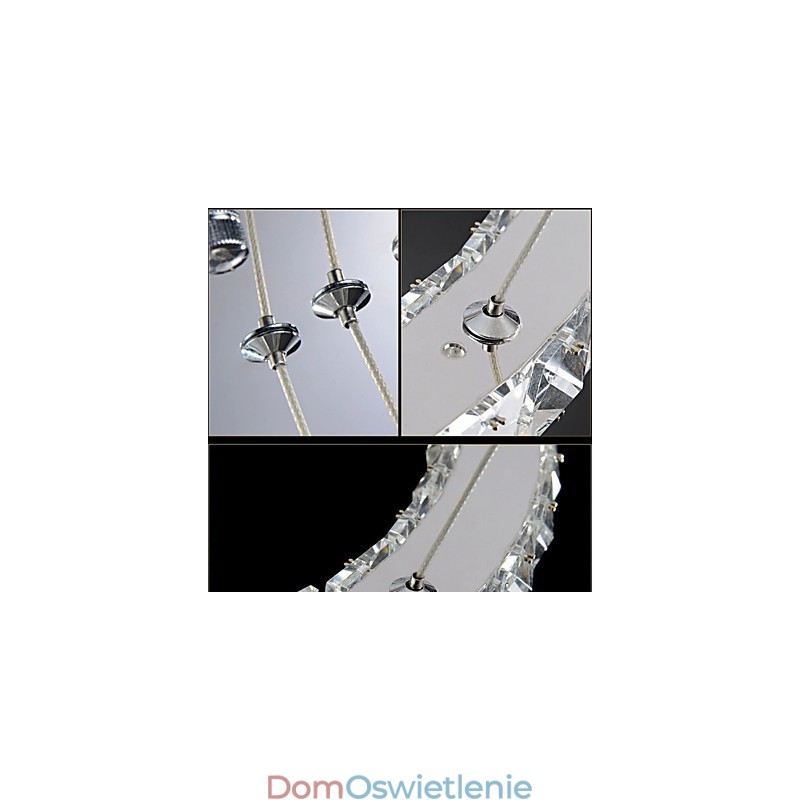 Kryształowa lampa wisząca nowoczesne oświetlenie trzy pierścienie D204060 K9 duże kryształowe lampy sufitowe oprawy