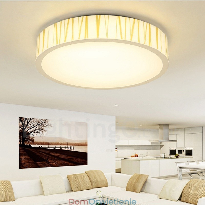 Nowoczesna, współczesna, zintegrowana metalowa lampa sufitowa