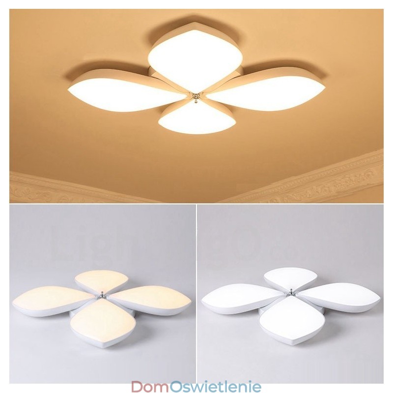 4 światła nowoczesne współczesne zintegrowane metalowe oświetlenie montowane na płasko