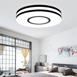 Nowoczesna, współczesna, zintegrowana metalowa lampa sufitowa