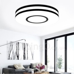 Nowoczesna, współczesna, zintegrowana metalowa lampa sufitowa