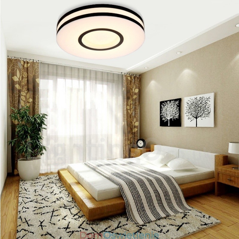Nowoczesna, współczesna, zintegrowana metalowa lampa sufitowa