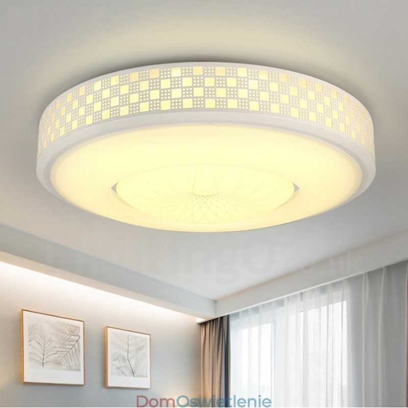 Nowoczesna, współczesna, zintegrowana metalowa lampa sufitowa