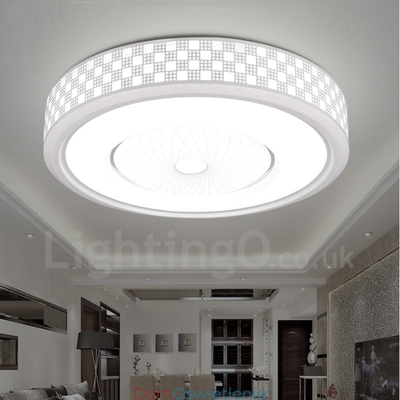 Nowoczesna, współczesna, zintegrowana metalowa lampa sufitowa