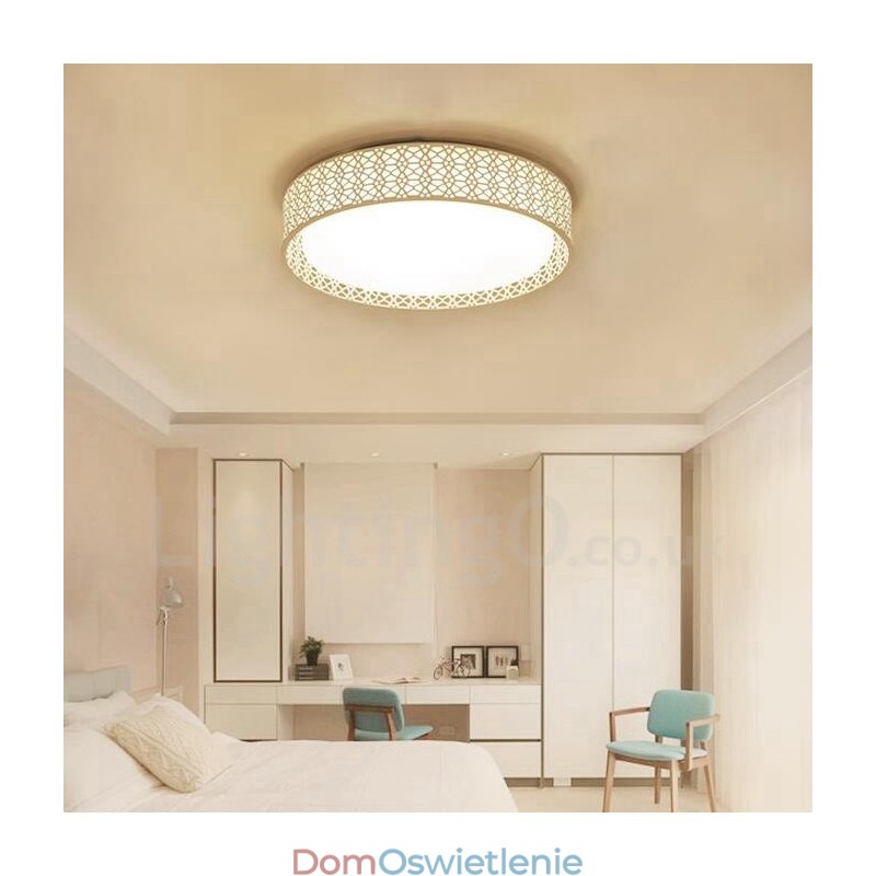 Nowoczesna, współczesna, zintegrowana metalowa lampa sufitowa