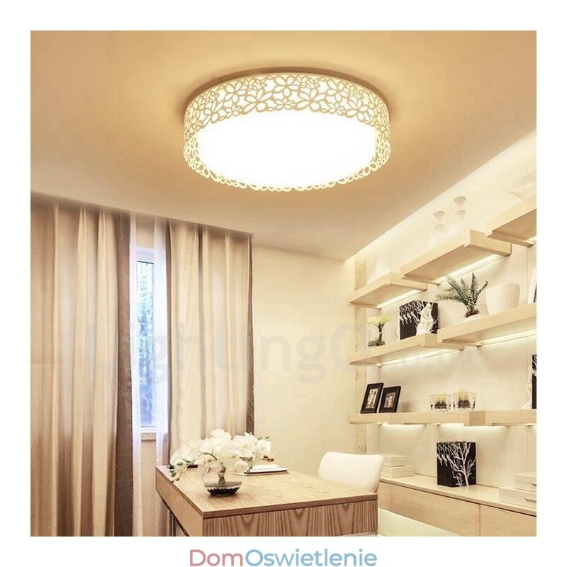Nowoczesna, współczesna, zintegrowana metalowa lampa sufitowa