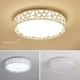 Nowoczesna, współczesna, zintegrowana metalowa lampa sufitowa