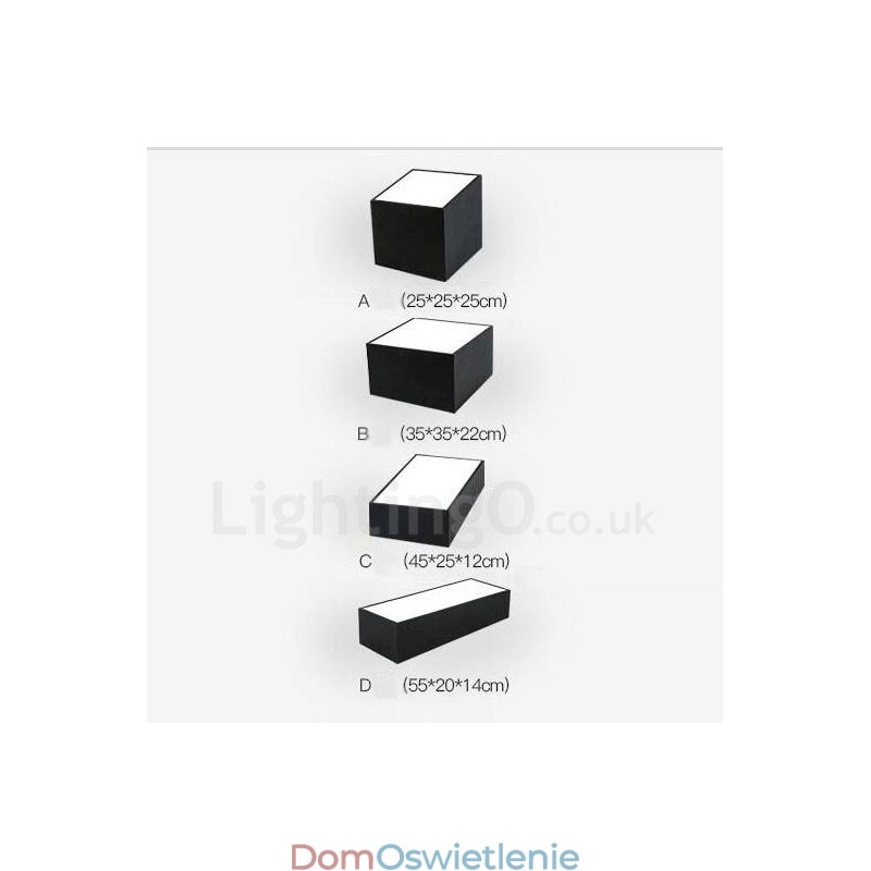 Nowoczesna, współczesna, zintegrowana metalowa lampa sufitowa