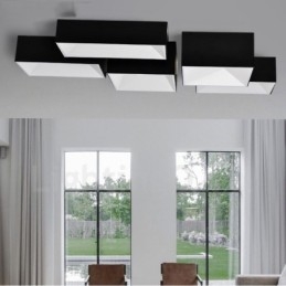 Nowoczesna, współczesna, zintegrowana metalowa lampa sufitowa
